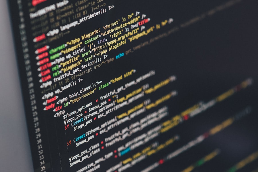 Code source sur un écran — formation Programmation